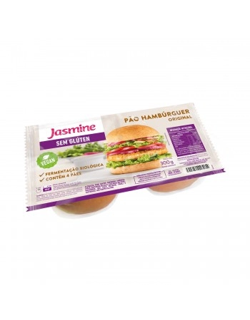 Pão De Hamburguer Sem Gluten - Jasmine - Pacote Com 4 Unidades De 75G