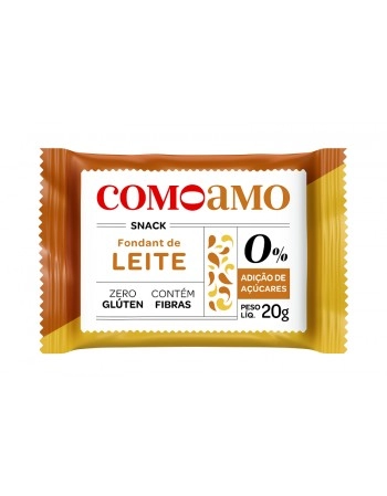 Fondant de Leite Zero - ComoAmo - Display 16 X 20g