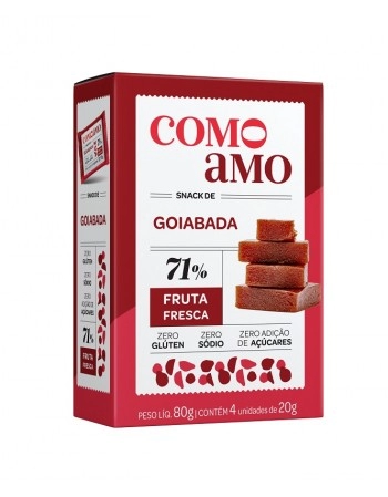 Snack Doce Goiabada Zero - ComoAmo - SM 4x20g