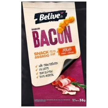 SNACKS DE MILHO BELIVE SABOR BACON 35G